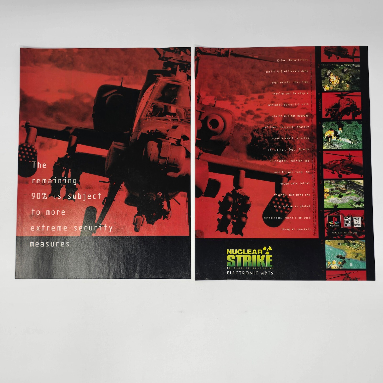 Nuclear Strike Sony PlayStation 1 PS1 PC Security Print Ad/Poster Promo Art