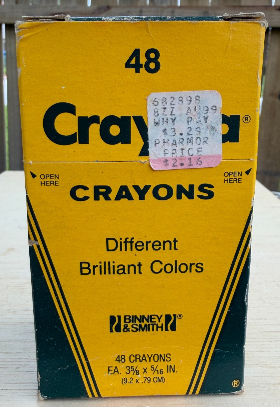 Vintage 1980s Crayola 48 Crayons Binney & Smith USA Open Box Barely Used