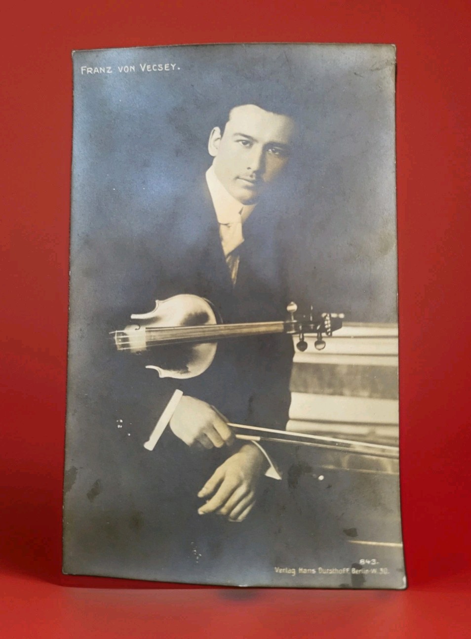 1907 RPPC Real Photo German Postcard Hungary Violinist Prodigy Franz von Vecsey