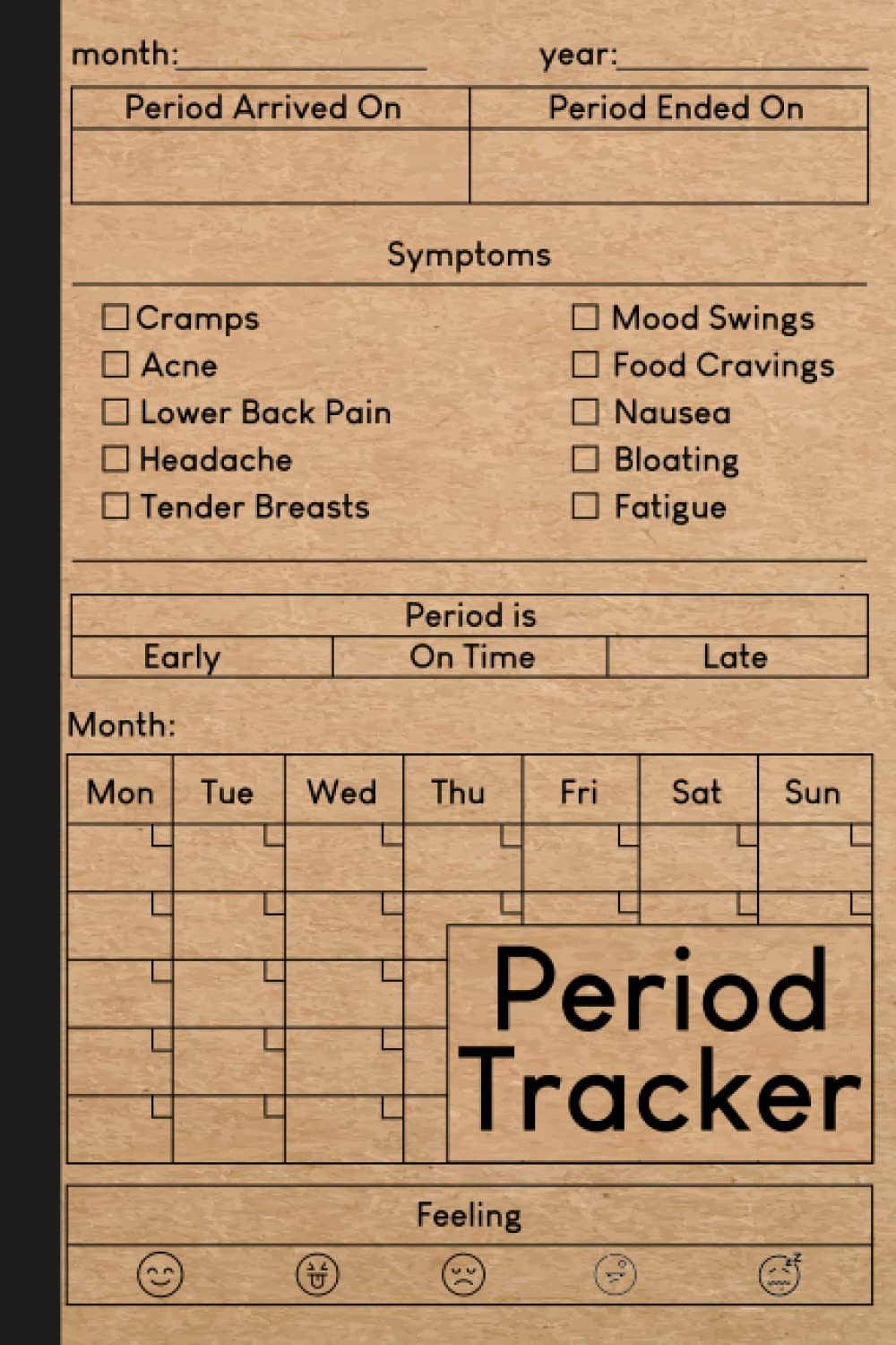 Period Tracker: Ovulation Tracker journal, Menstrual cycle tracker journal for y