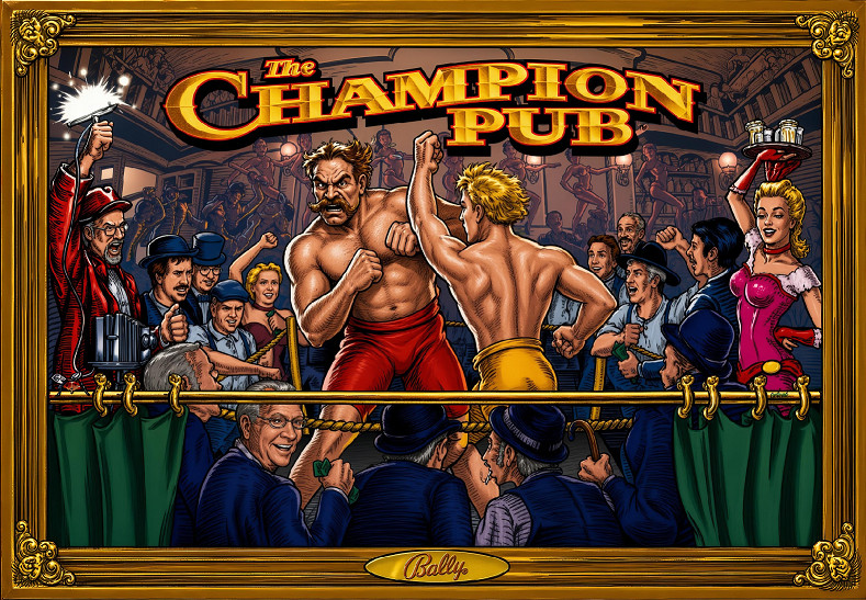 Bally Champion Pub Pinball Machine Amazing HD Alternate Translite