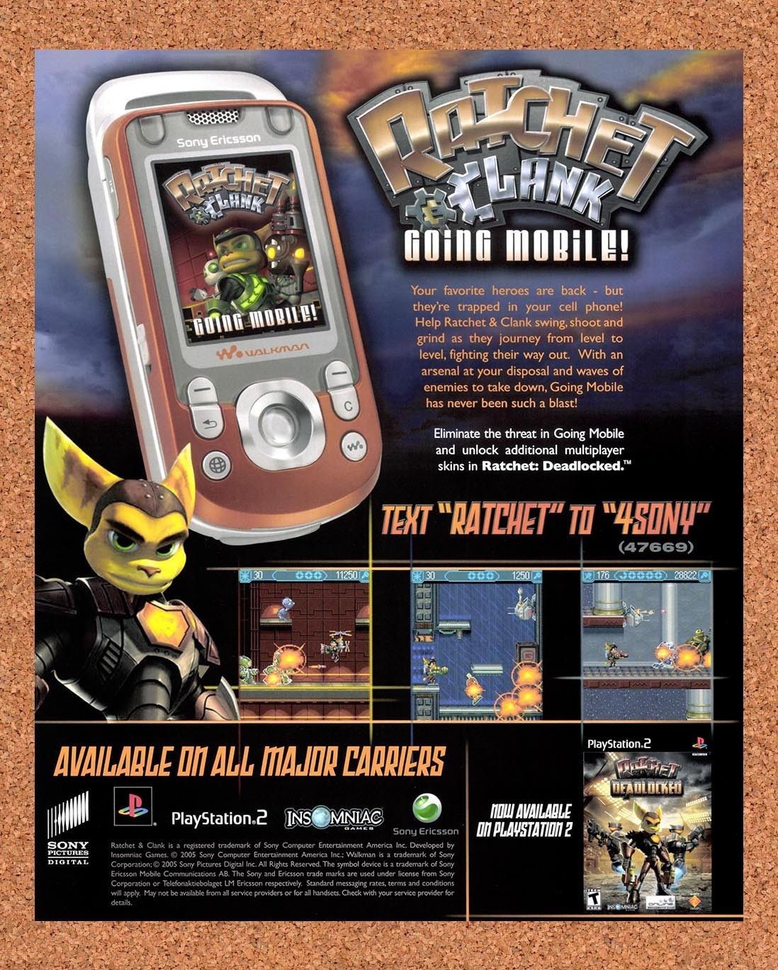 2004 Ratchet Deadlocked Going Mobile Original Advertisement / Retro Promo v1
