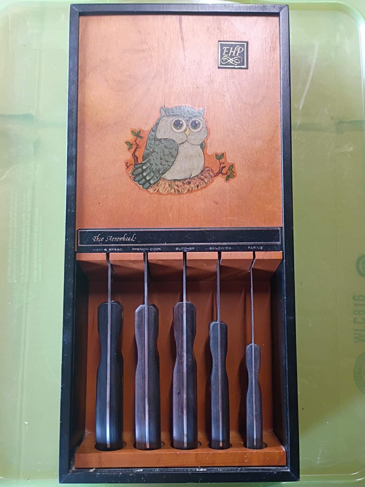 Vintage Ekco Arrowhead Cutlery Knife Kitchen EHP Set Of 5 USA Knives