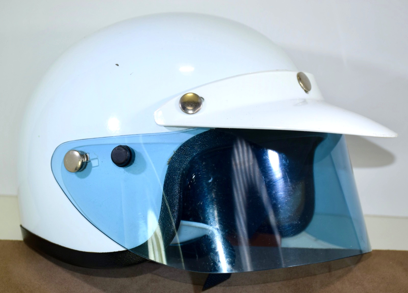 Vintage Nesco Comet Deluxe Cafe Racer Helmet Soapbox Derby Visor Shield - XLNT