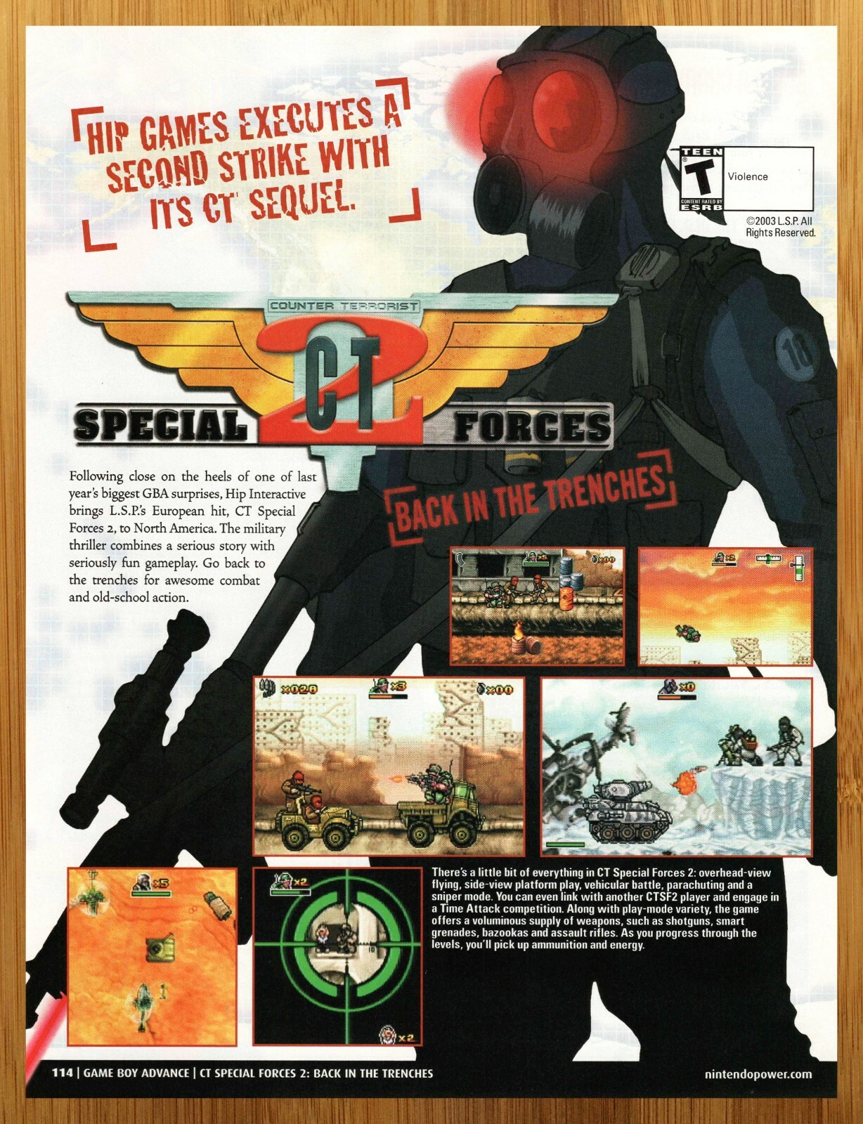 2004 CT Special Forces 2: Back in the Trenches GBA Print Ad/Poster Promo Art
