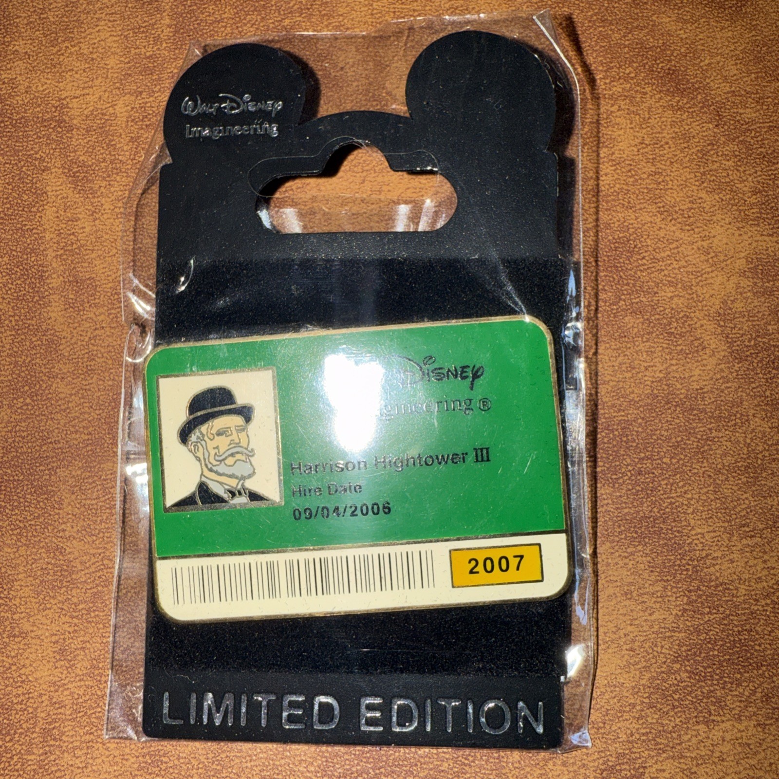 DISNEY WDI I.D. BADGE SERIES TOWER OF TERROR HARRISON HIGHTOWER III PIN LE 300