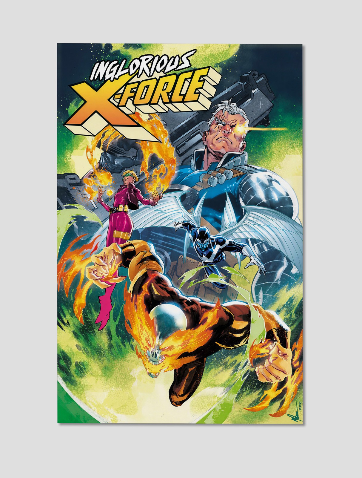 Inglorious X-Force Ghost Rider Cable Archangel Giclee Print Poster 11x17 WallArt