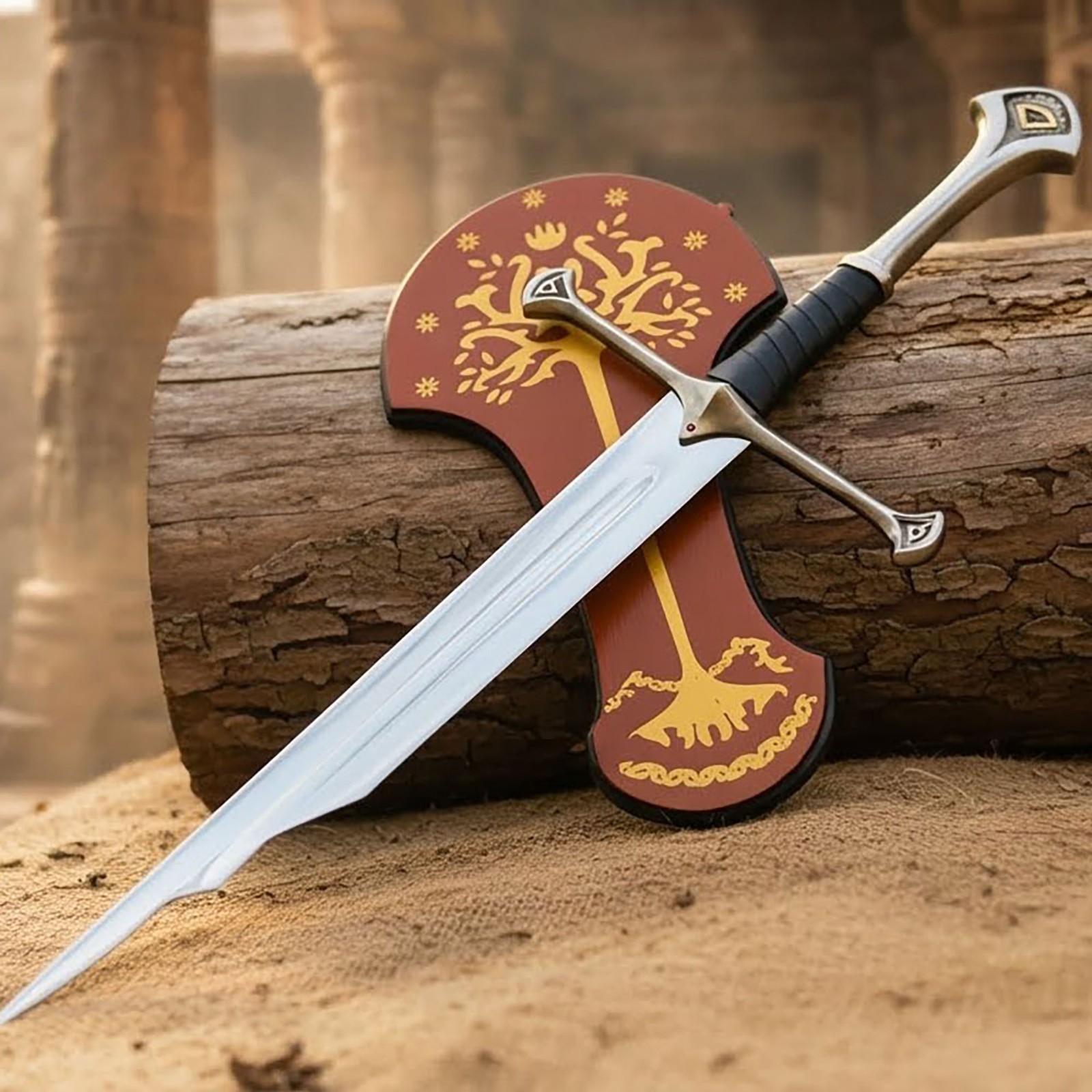 The Shards of Aragorn Hand-Forged King Elendil Broken Sword, Ring of power Sword