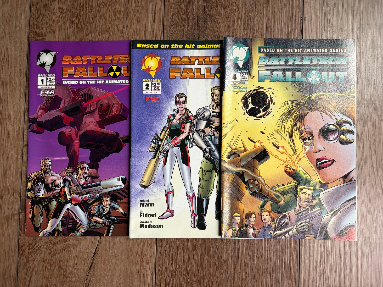 Malibu - Battletech Fallout # 1, 2, 4 (1994) - All VF or Better - High Grade Lot