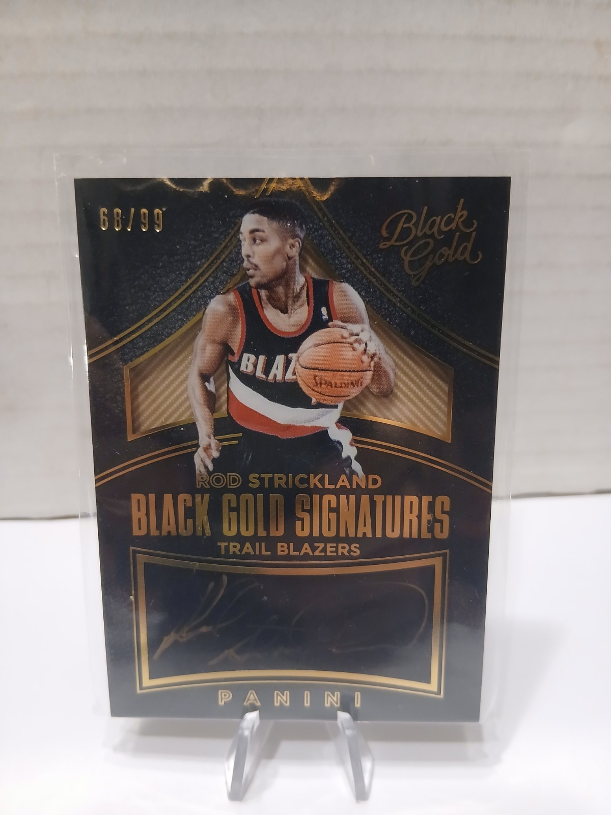 2015-2016 PANINI BLACK GOLD Rod Strickland SIGNATURES No AUTO #BG-RST /99