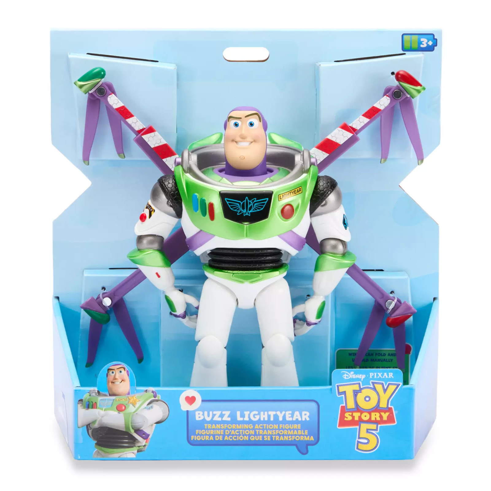 Disney Parks Pixar Toy Story 5 Buzz Lightyear Transforming Action Figure