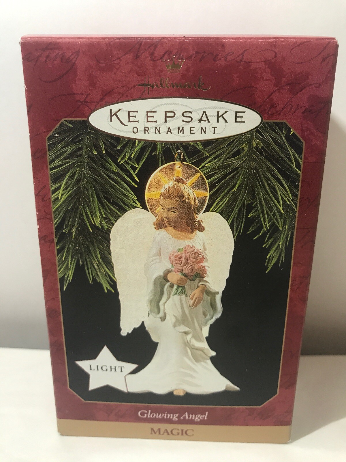 NIB 1997 Hallmark GLOWING ANGEL Ornament w/ LIGHT