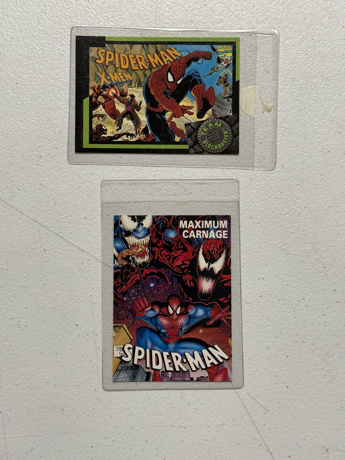 1993 TEAM BLOCKBUSTER VIDEO GAMING CARD #45 SPIDER-MAN X-MEN & PROMO CARD NM