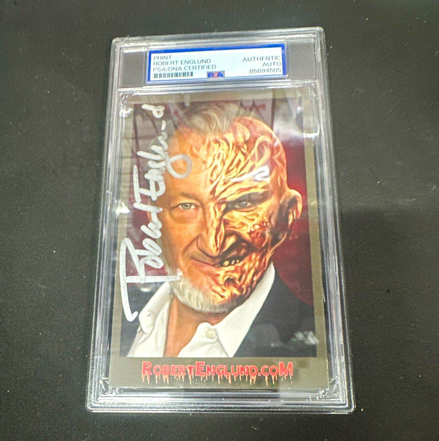 Robert Englund - 2021 Autographs PRINT Freddy Silver 1/1 Auto PSA/DNA 85894505