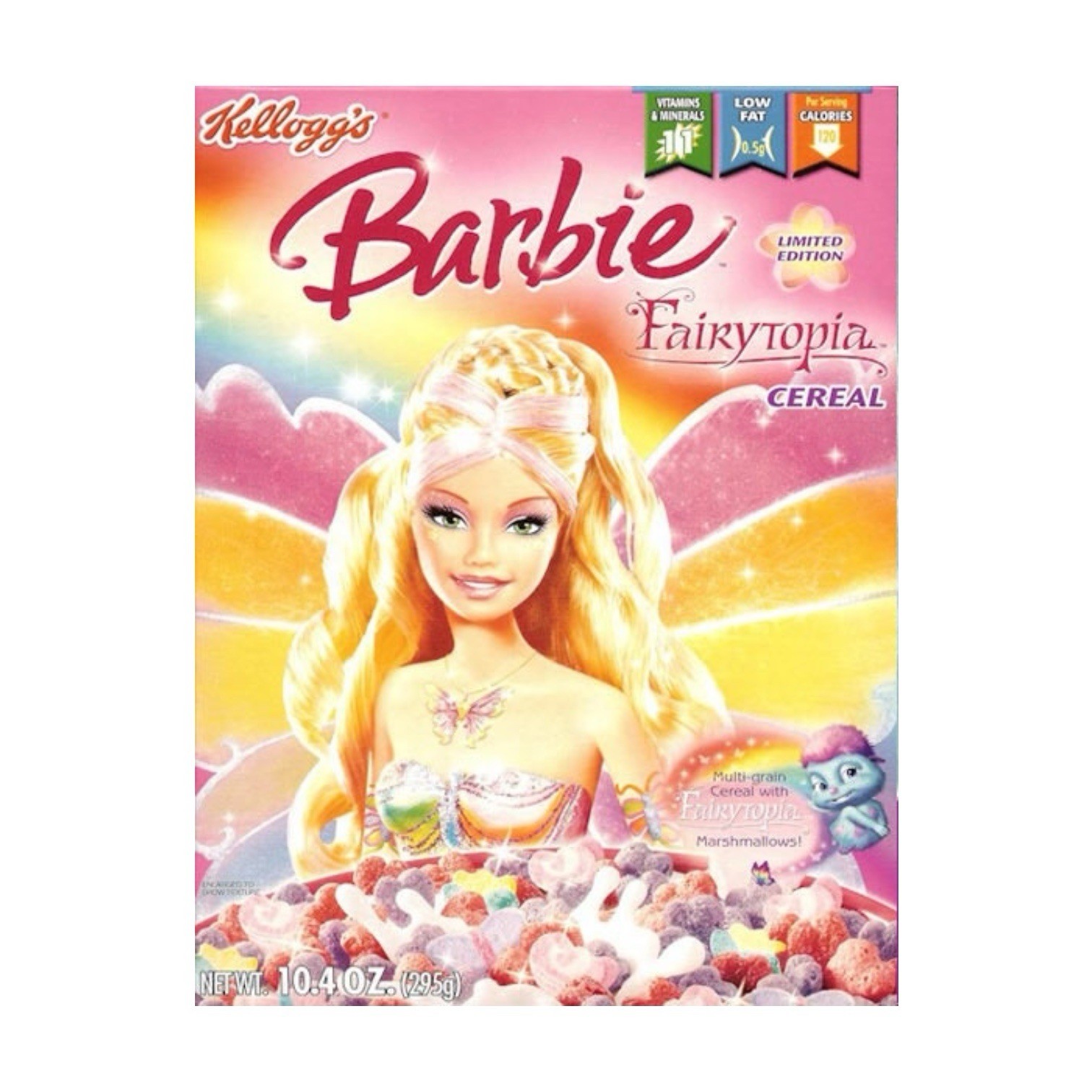 ULTRA RARE 2008 Kellogg’s Barbie Fairytopia Limited Edition Cereal Box