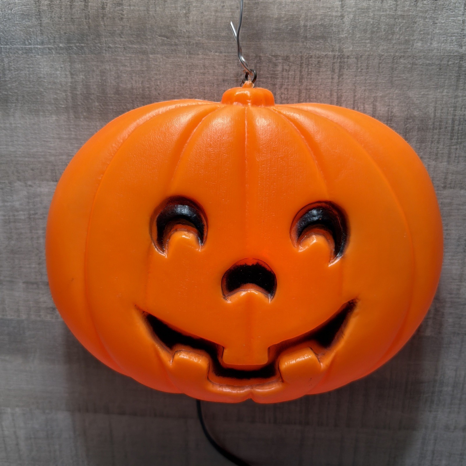 Vtg 1990s Blinky 9” Blow Mold Jack O'Lantern Halloween Pumpkin Incl. Light