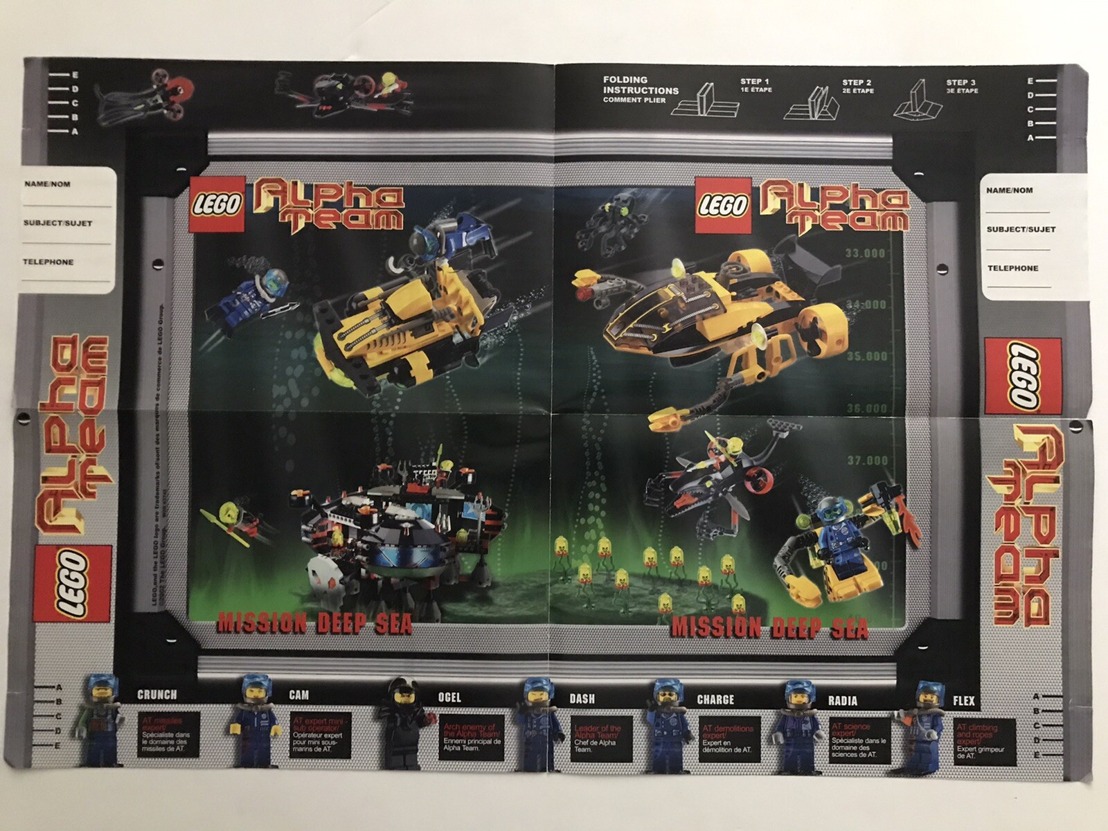 Lego Alpha Team Mission Deep Sea Poster Vintage 2002