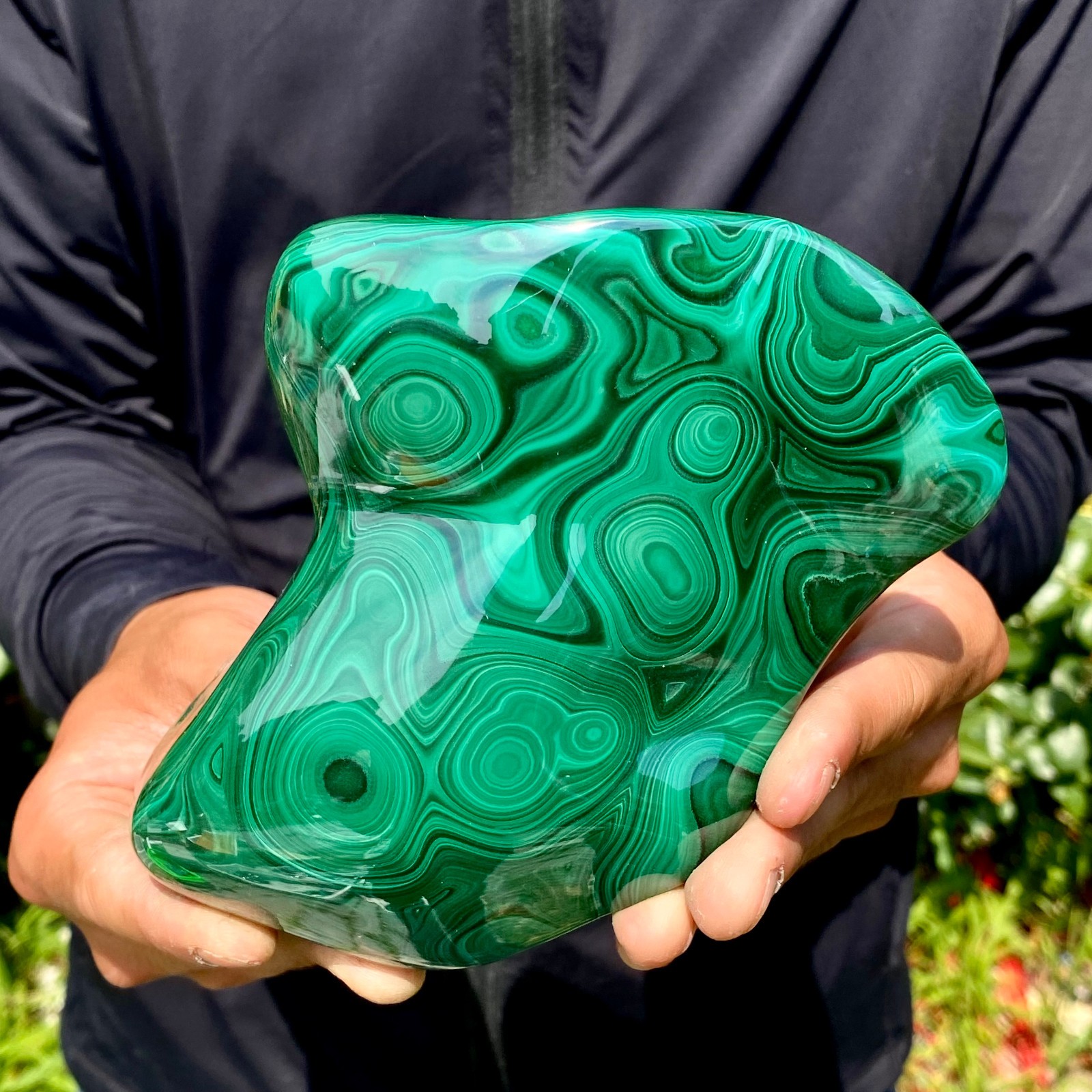 2.8LB Natural Polished Malachite Mineral freeform specimen Reiki Stone Healing