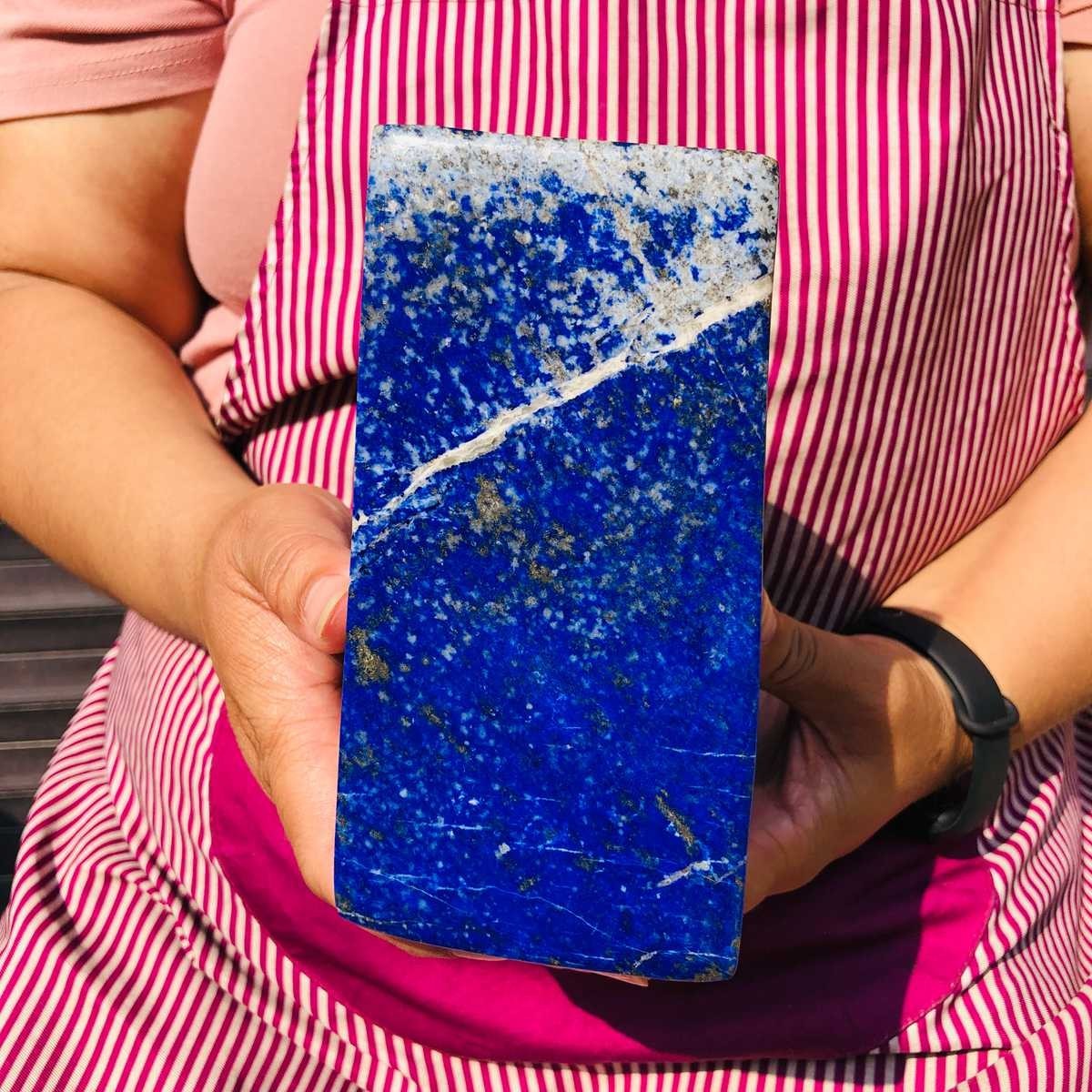8.73LB Natural Lapis Lazuli Mineral Specimen Deep Blue Crystal healing Collect