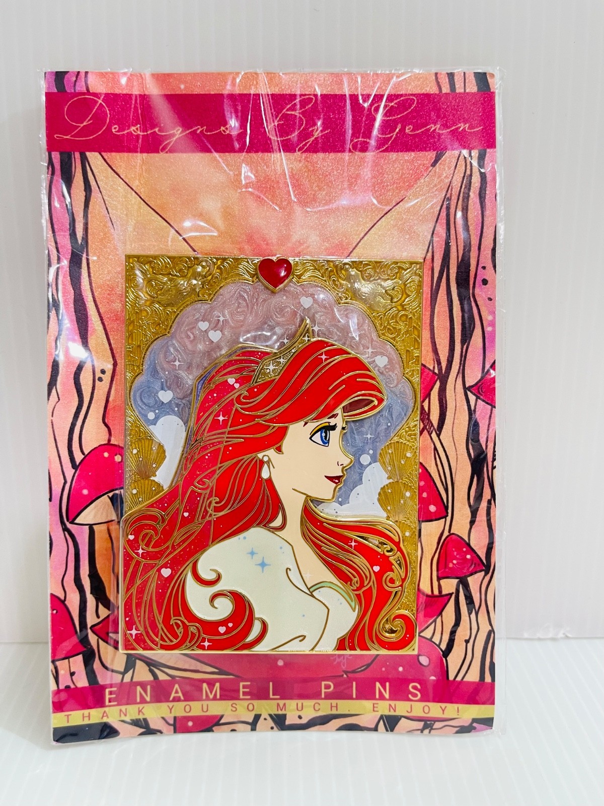 NIP DBG Designsbygenn Designs by genn ARIEL MERMAID WEDDING PROFILE FANTASY PIN