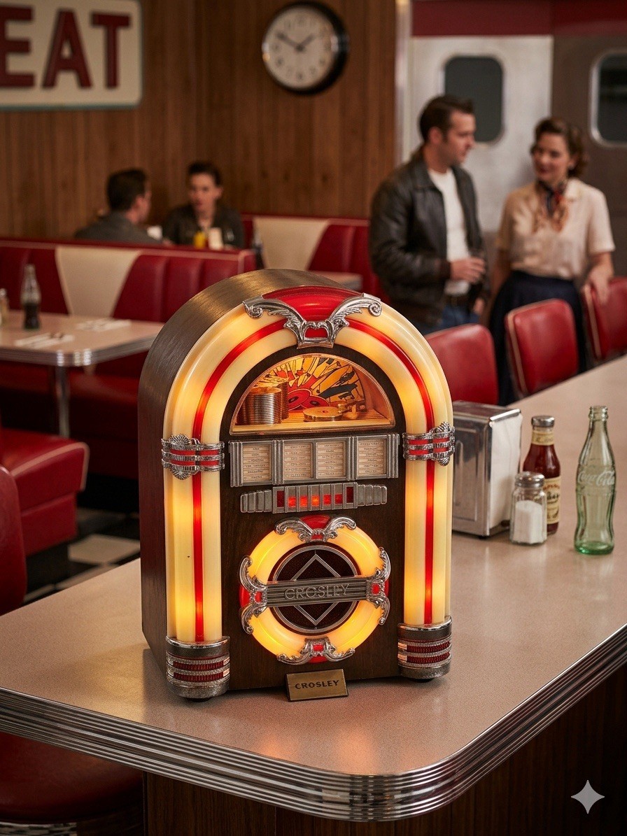 Vintage Crosley CR11-CT Tabletop Jukebox Radio CT Player *Collectors Edition*