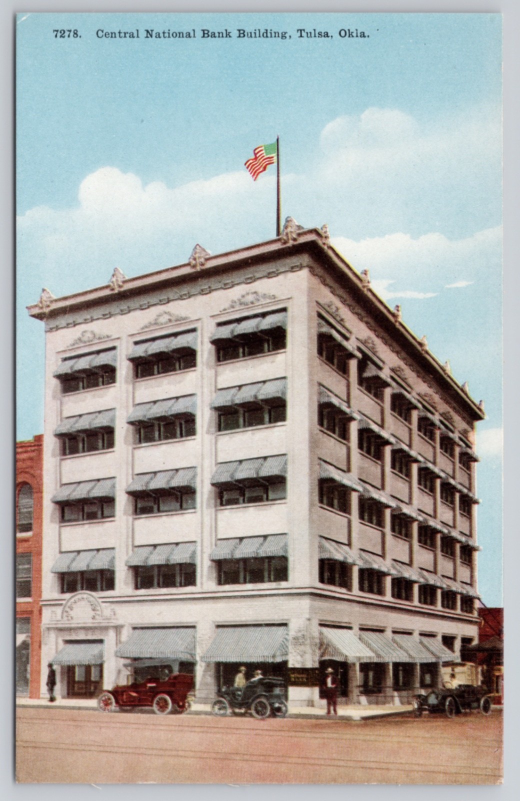 Tulsa Oklahoma Central National Bank Building Antique Postcard 7278