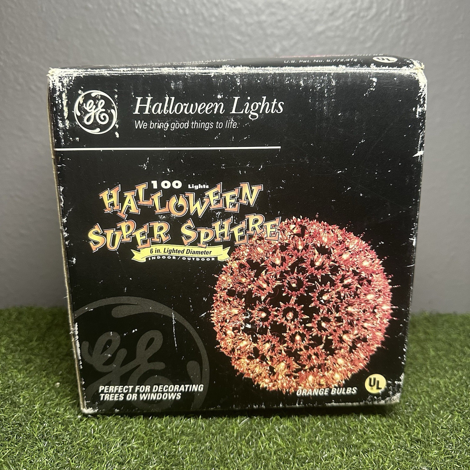 GE 2002 Super Sphere 100 Light Orange Bulbs 6” Halloween Works