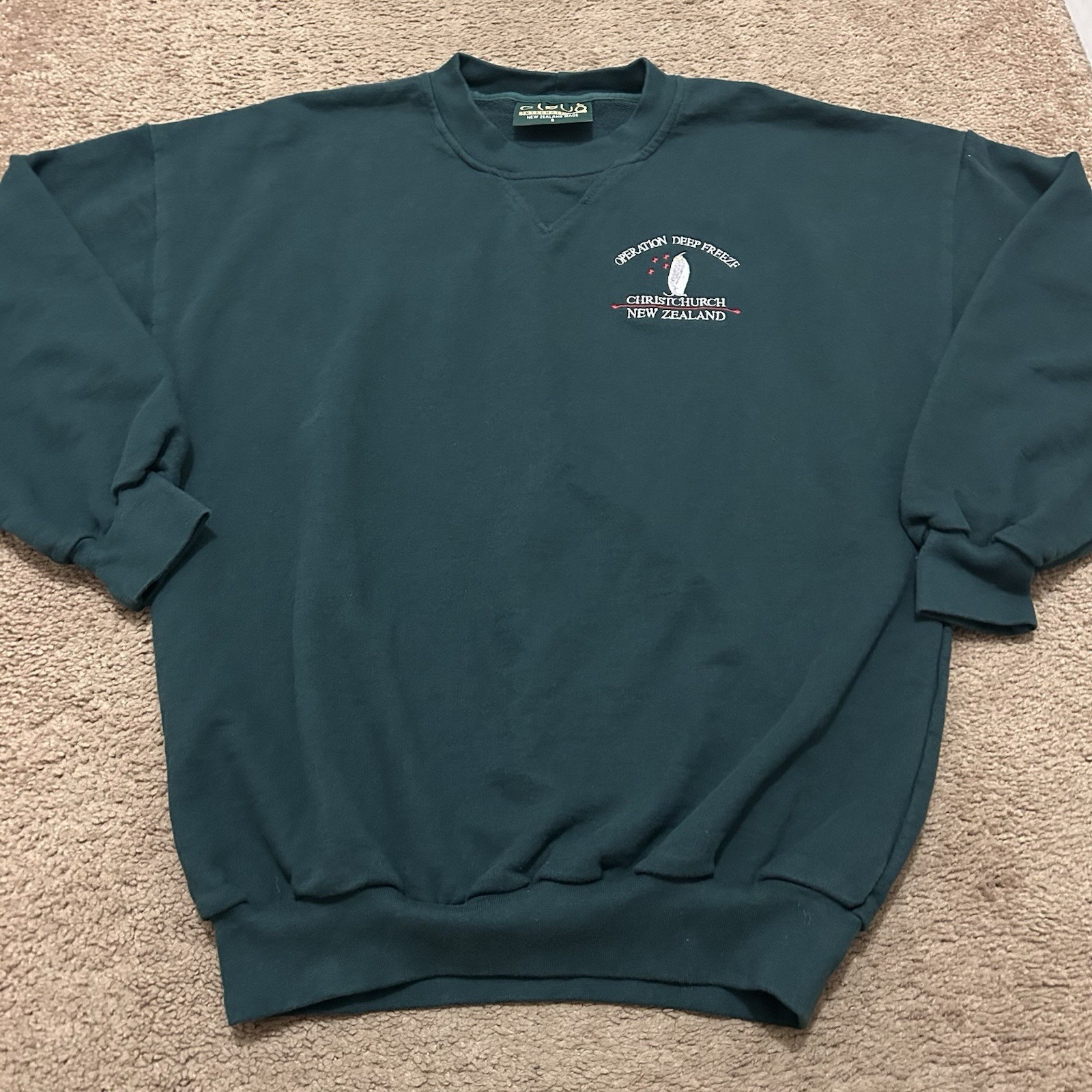 Operation Deep Freeze Christchurch New Zealand Sweatshirt Size Small NZ Made