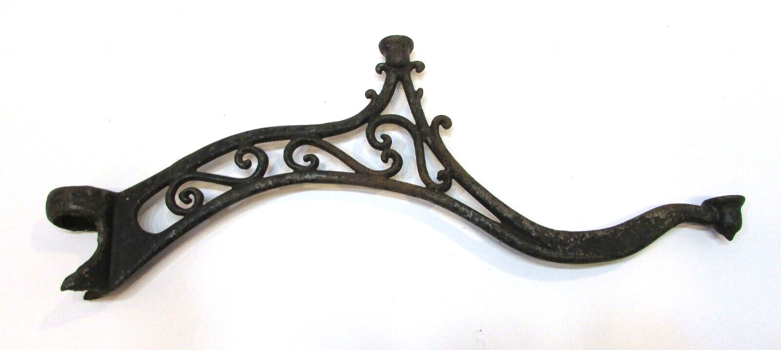 Primitive Old 1870s Ornate Cast Iron Unknown Lamp Light Fixture Bracket 13