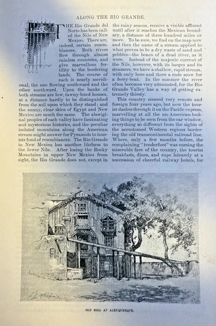 1885 Along the Rio Grande Albuquerque El Paso Rincon Las Cruces Isleta Gardens