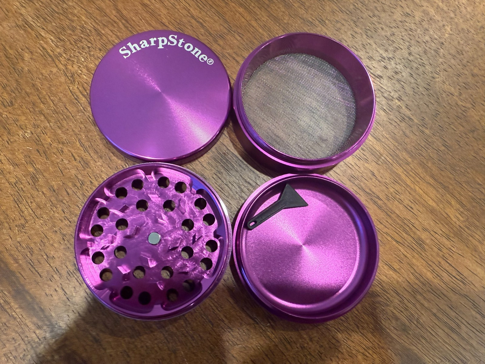 SharpStone 63MM Spice Tobacco Herb Grinder -4 Piece- Purple