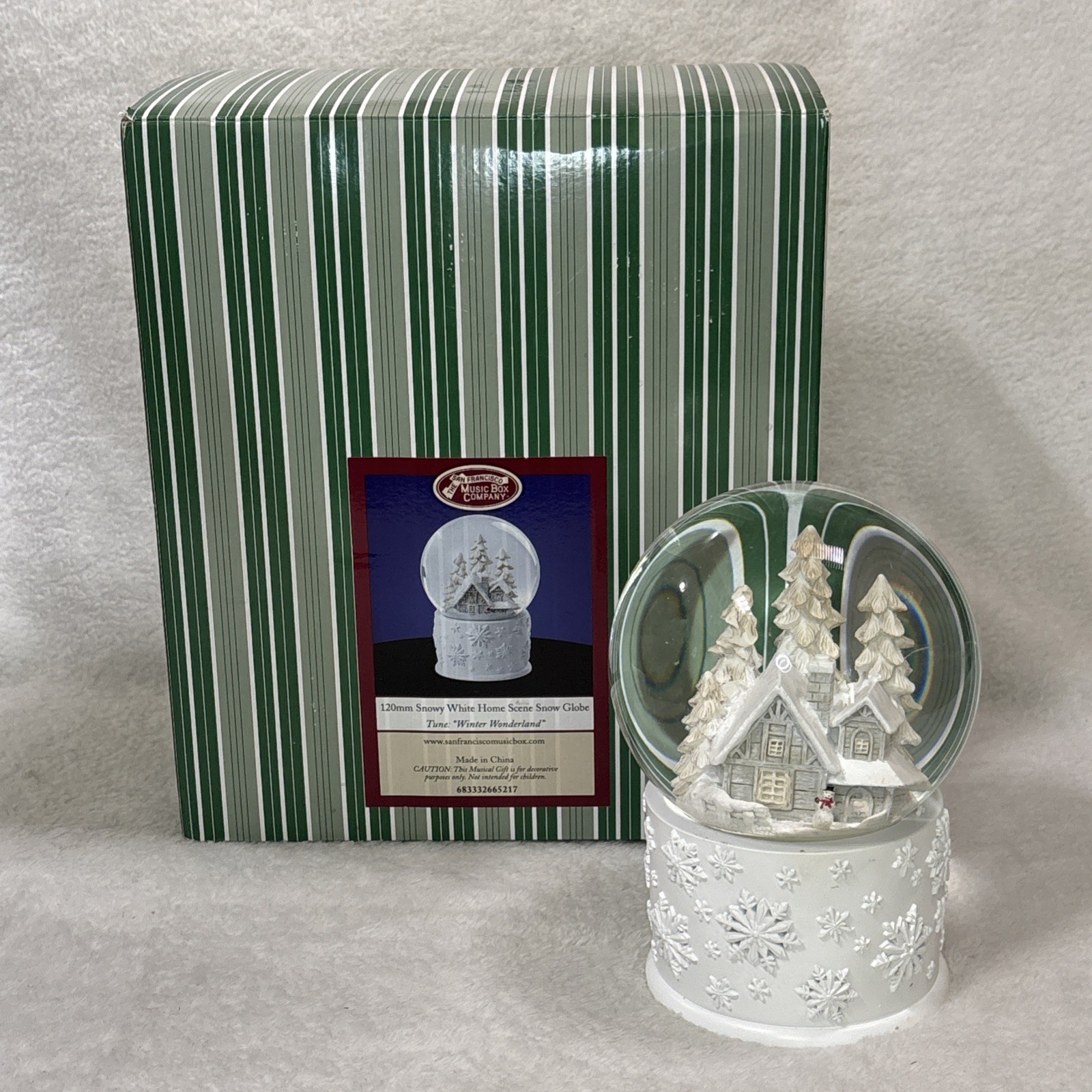 120mm Snowy White Home Scene Snow Globe by The San Francisco Music Box Company
