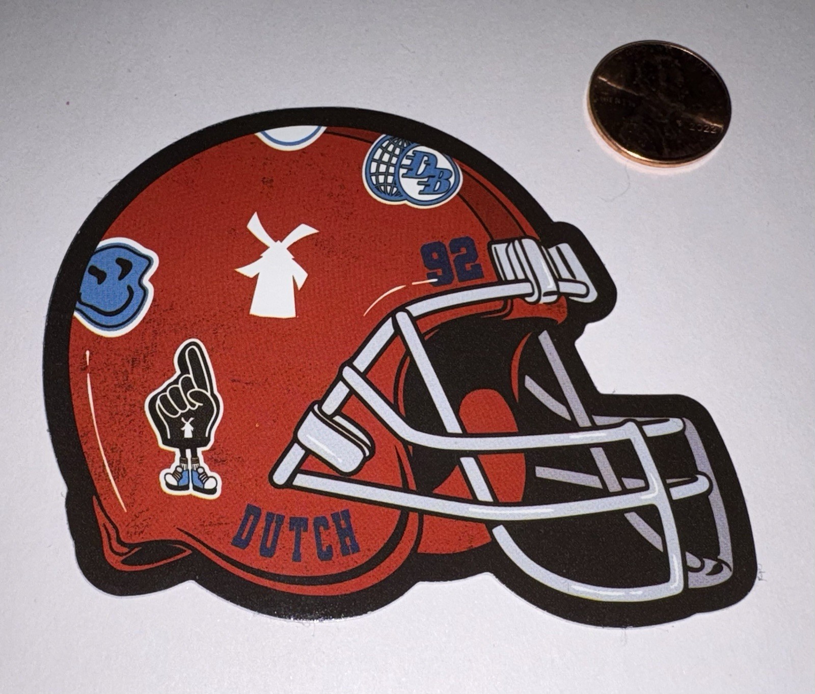 Dutch Bros Coffee Sticker Second Chance Limited Edition Red Football Helmet
