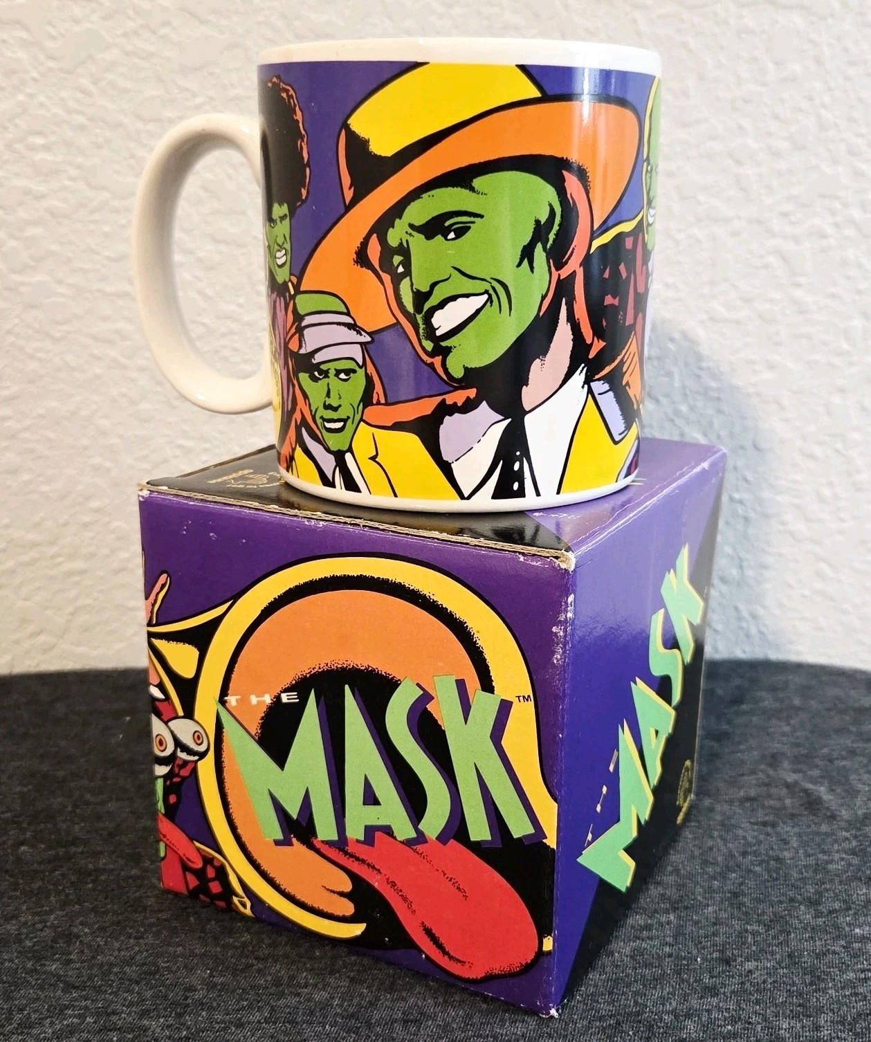 VTG 1994 \'The Mask\' Movie Memorabilia Collectible Coffee Mug In Box By Applause