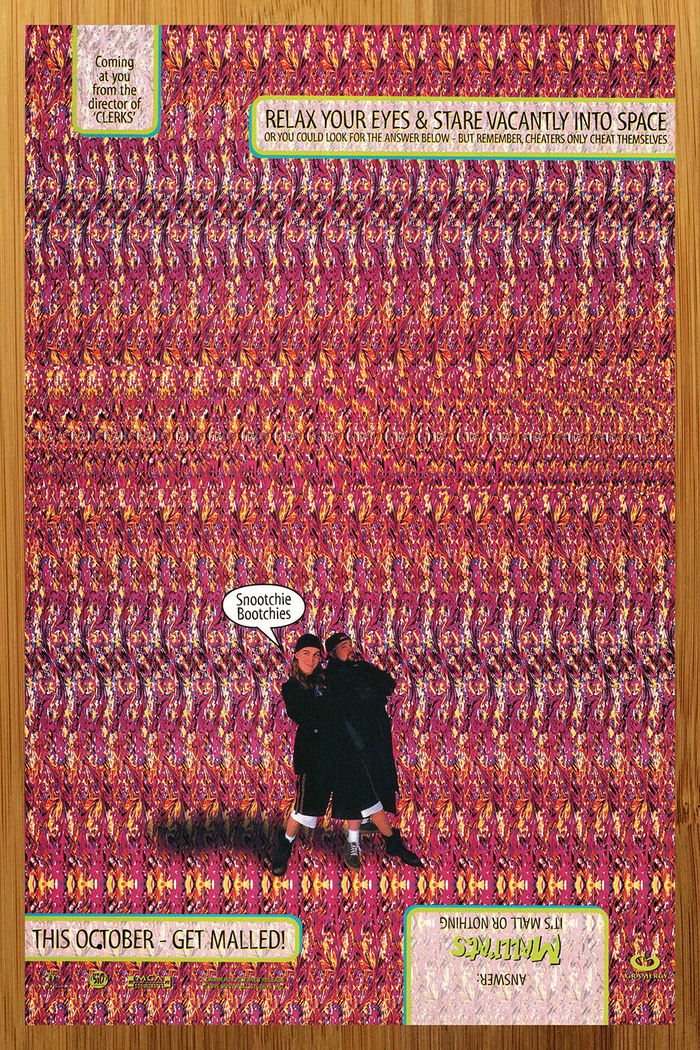 1995 Mallrats Movie Promo Print Ad/Poster Kevin Smith Jay Silent Bob Retro 90s 