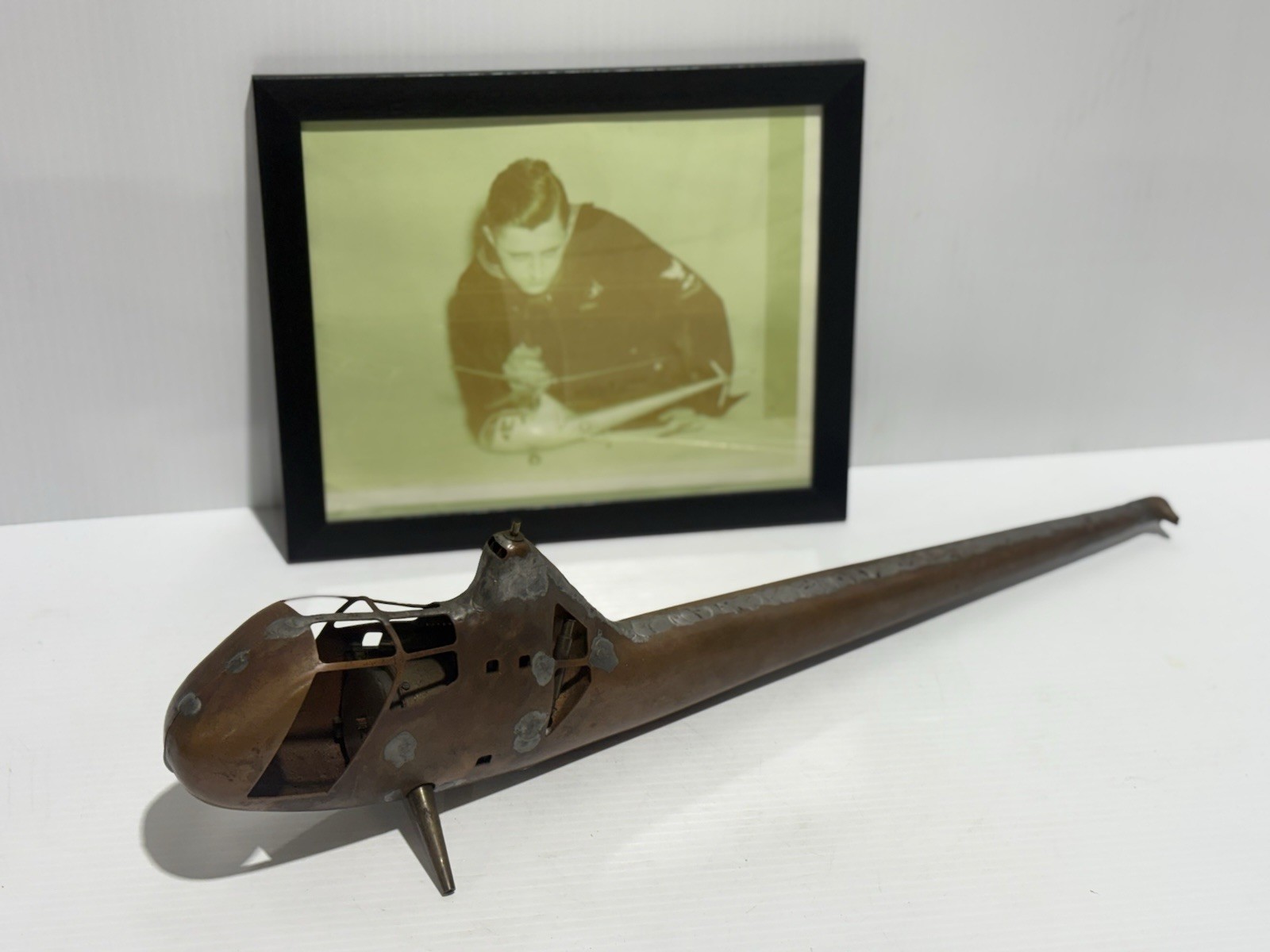 Sikorsky R-6 Helicopter Factory Built Demonstrator Model  Rare Unfinished Kit