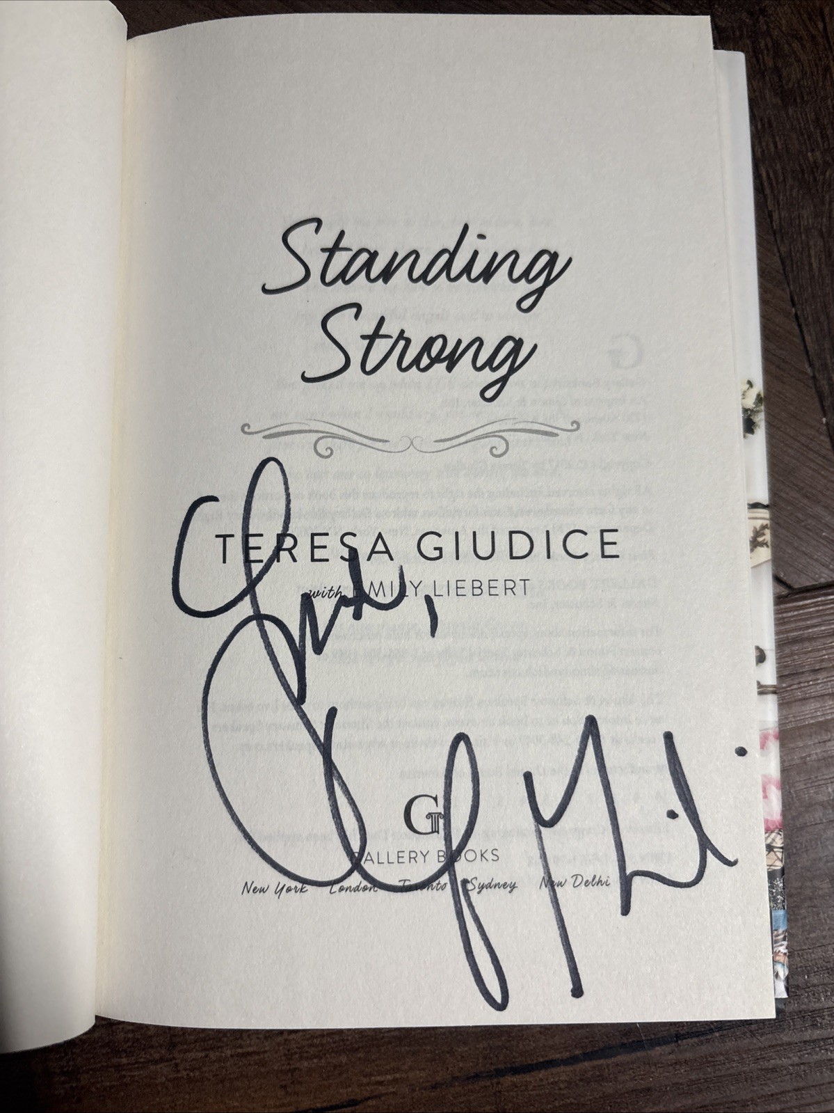 Teresa Giudice Signed Autograph Standing Strong 1st Ed HC Book