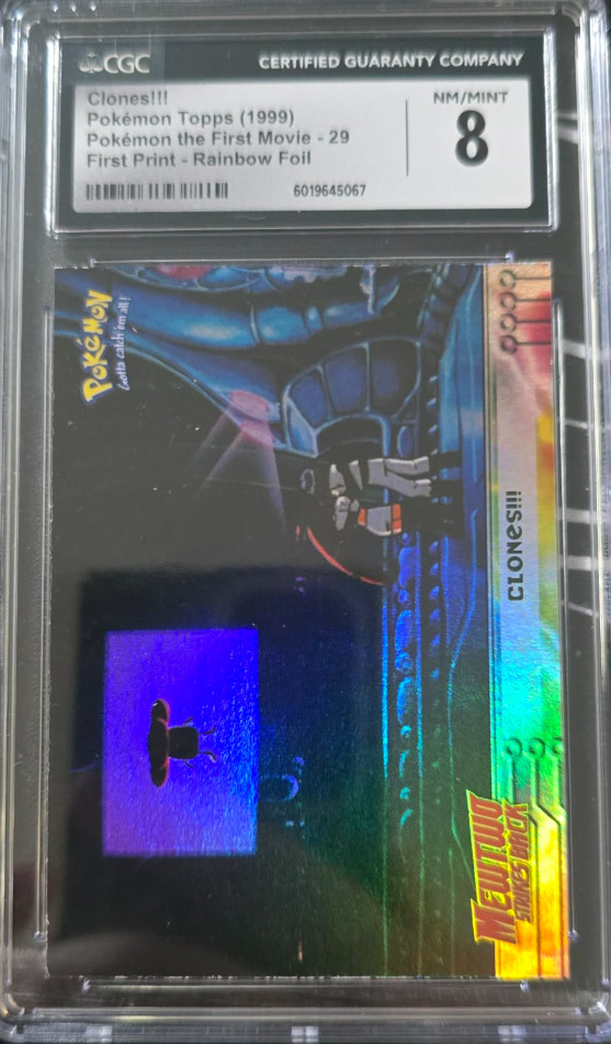 Topps 1999 Pokémon #29 Rainbow Foil 1st Print CGC 8 Movie