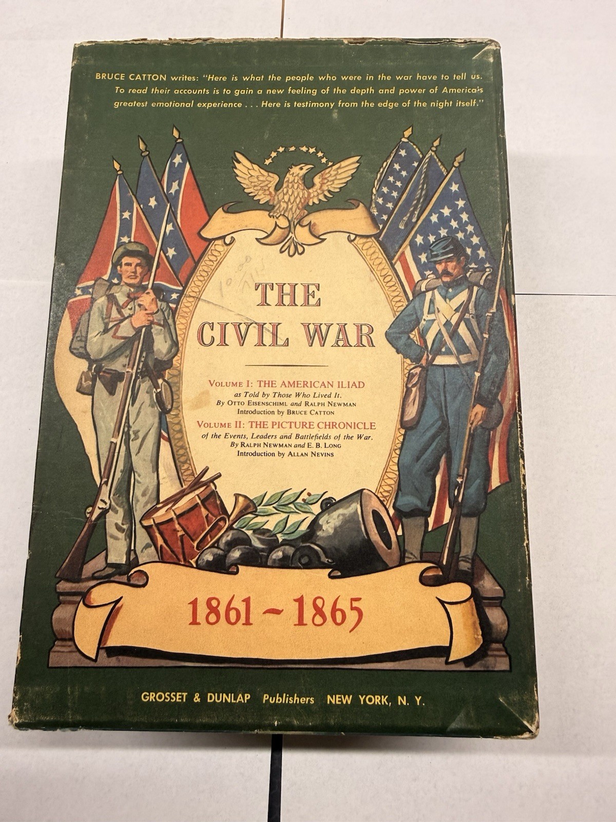 The Civil War 1861-1865 Complete 2 Volume Box Set 1956 Illustrated Slipcase