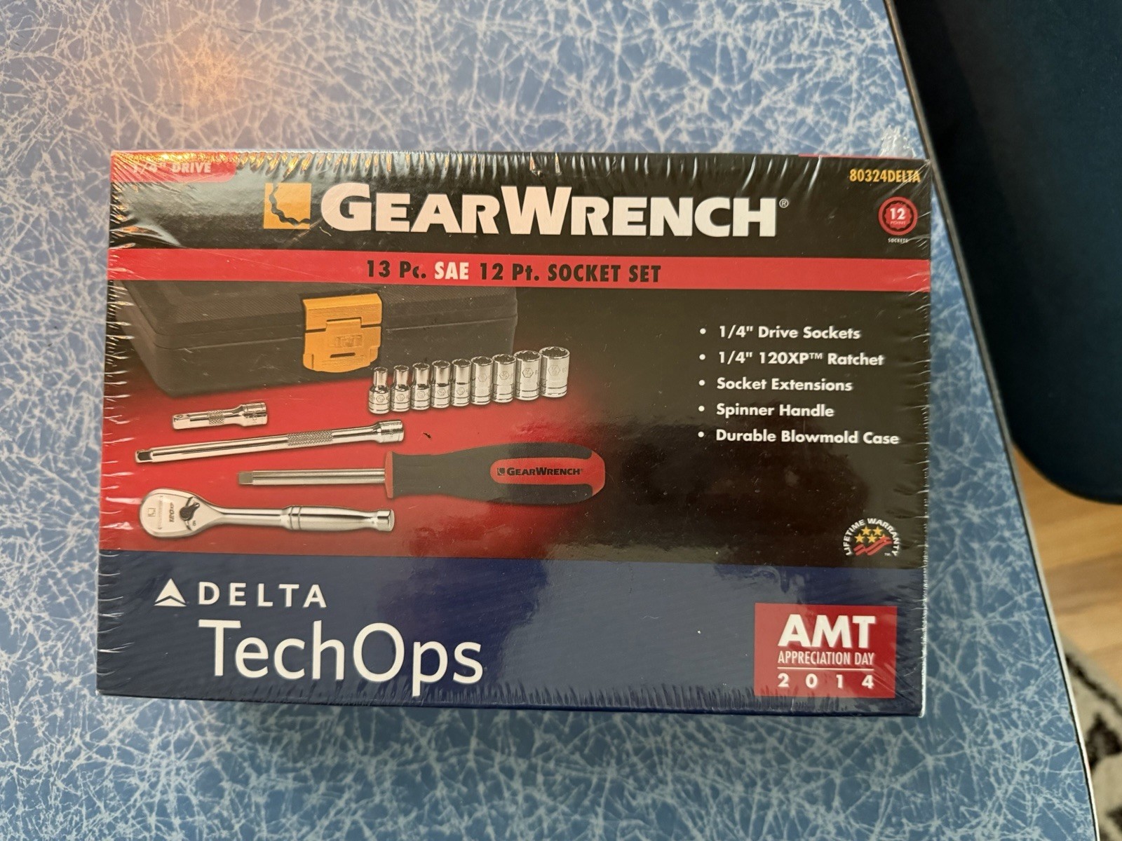 Delta Tech Ops Gear Wrench Tool Set 13pc 12pt SAE Socket Set AMT Day 2014 New