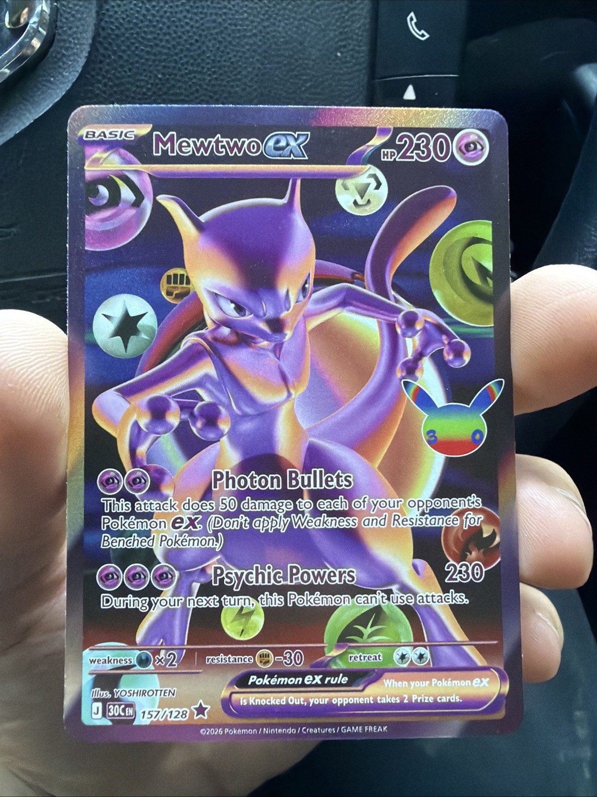 Pokemon TCG 30th Celebration Mewtwo Ex 157/128