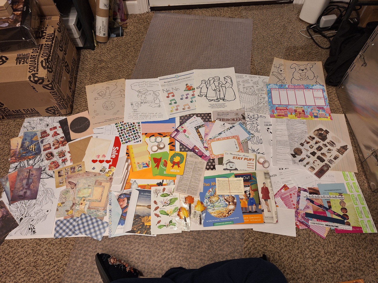 500+ Vintage Paper Ephemera Huge Lot - Perfect For Junk Journals Mixed Media