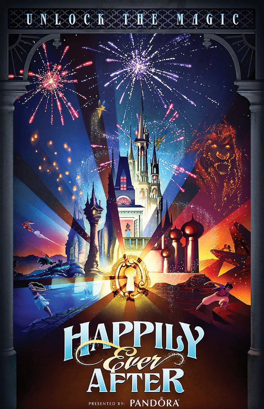 Happily Ever After Fireworks Cinderella Castle Magic Kingdom Ride Disney Poster