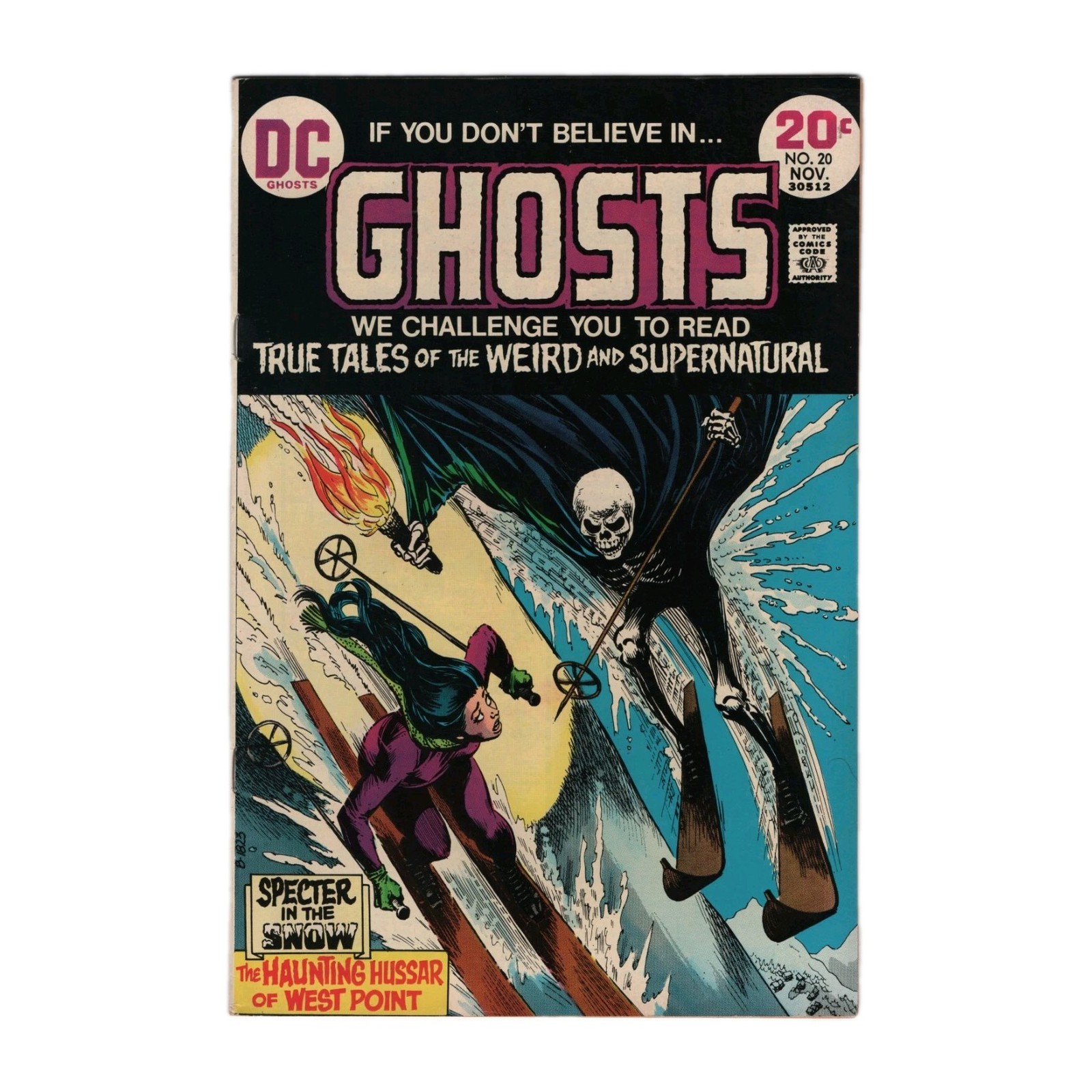GHOSTS #20 NICK CARDY SKELETON COVER BRONZE AGE HORROR 1973 DC COMICS