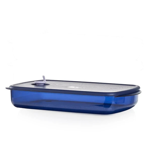 Tupperware Vent N Serve Large Shallow Container Microwave Safe NEW