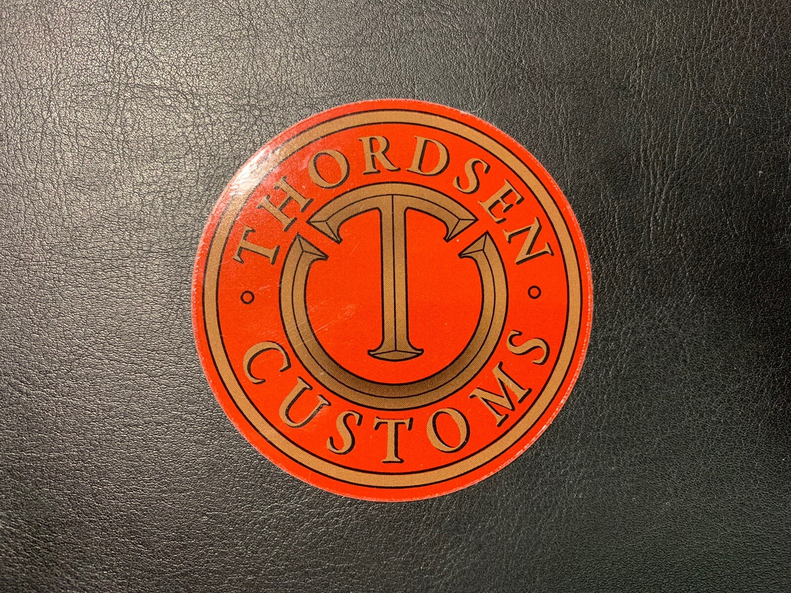 Thordsen Customs Logo Magnet Red & Gold Gloss