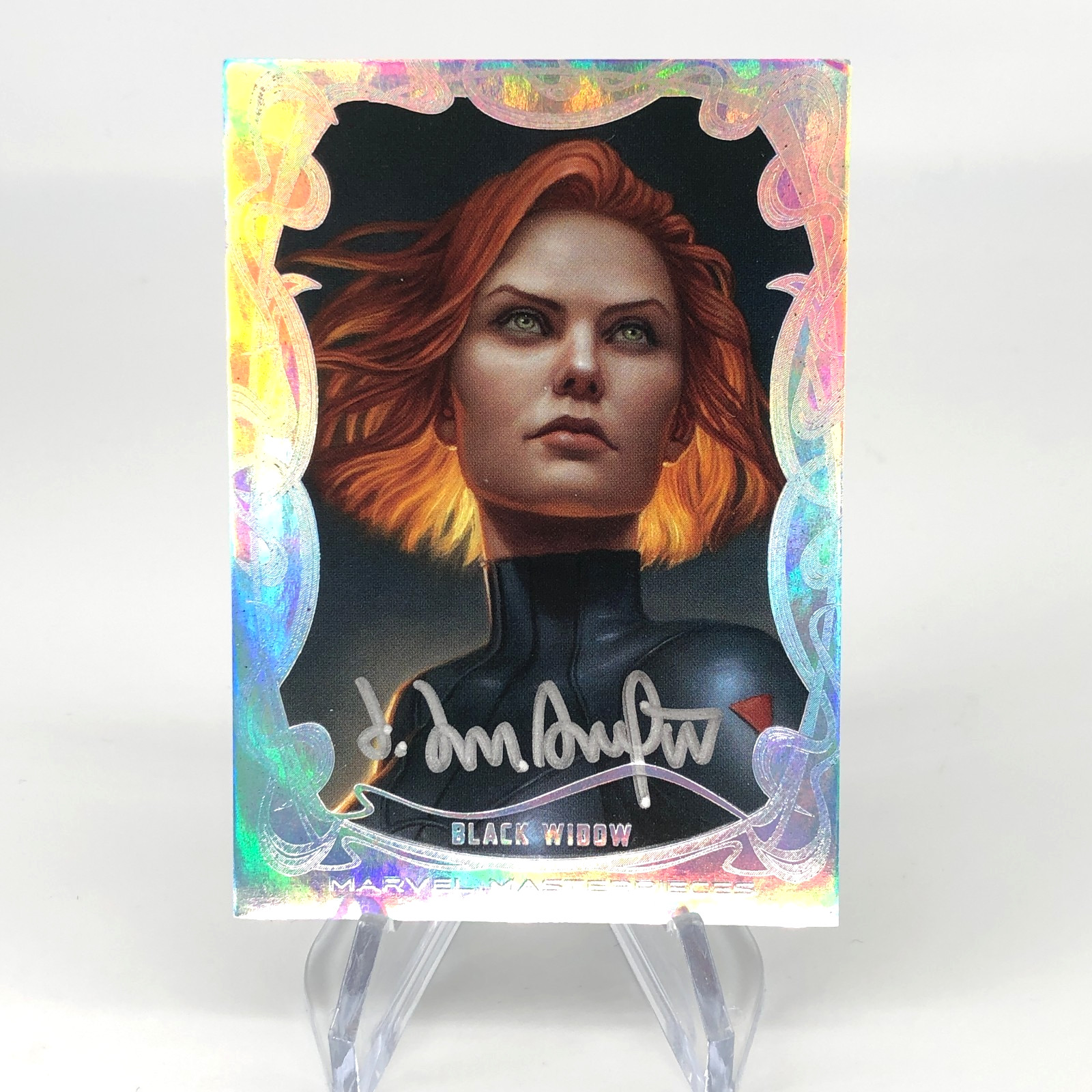 Marvel Card Black Widow 99 Silver Spectrum /25 Signature Masterpieces 2022