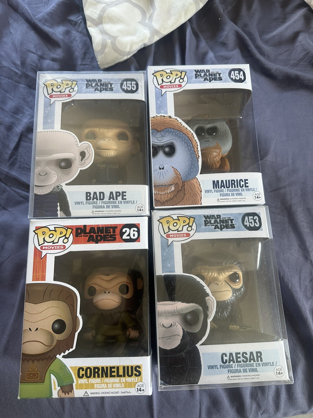 Funko Pop Planet Of The Apes 453 Caesar 454 Maurice 455 Bad Ape Cornelius 26 