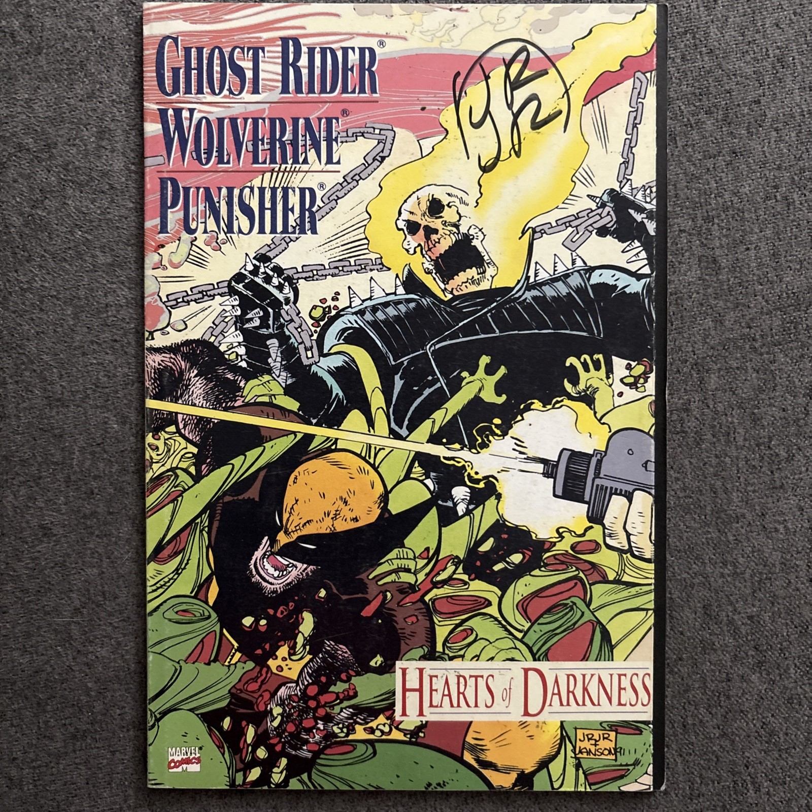 Ghost Rider Wolverine Punisher: Hearts of Darkness Signed by: John Romita Jr.