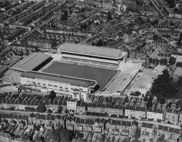An Aerial View Of The Highbury Stadium Football Ground Home Old Photo